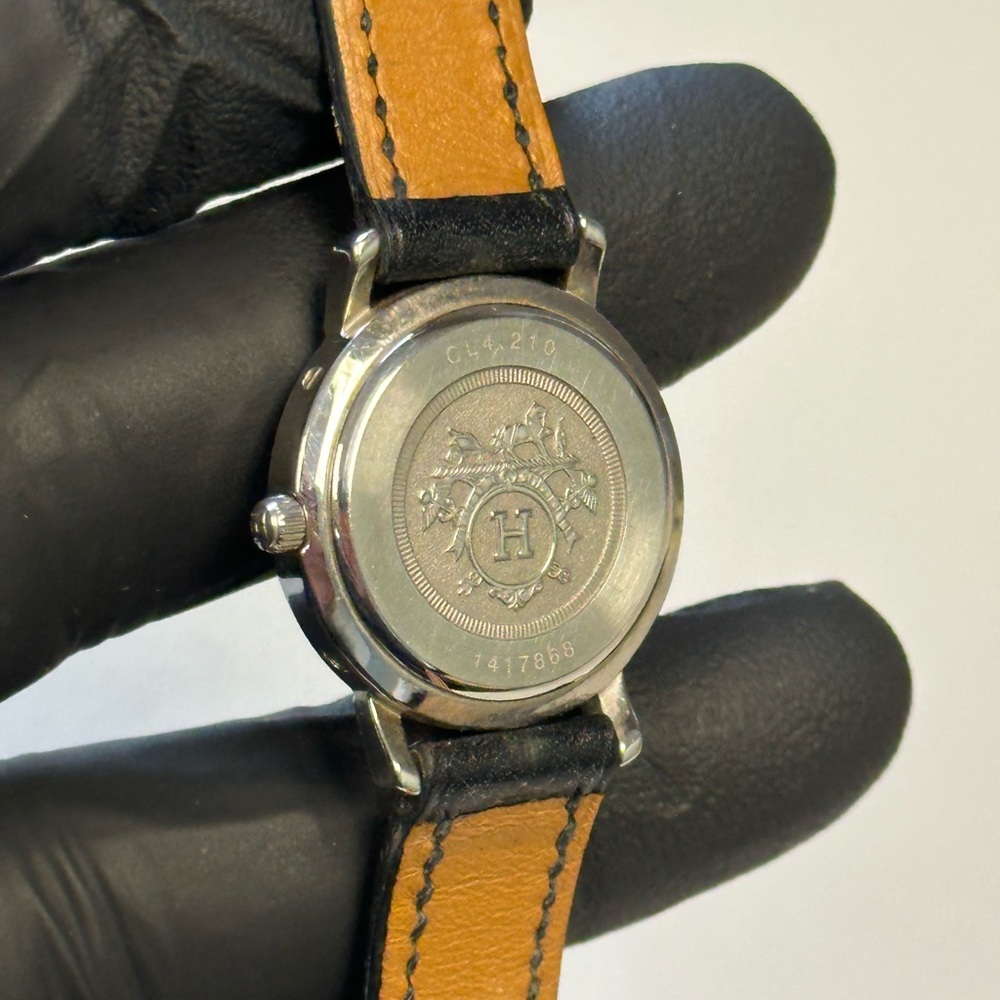 Hermès Clipper CL4.210 Black Dial, Silver Stainless Steel 24mm Luxury Watch - Picture 9 of 15